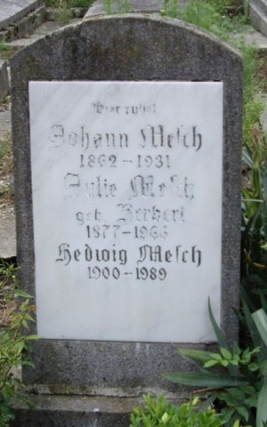 Mesch Johann 1862-1931 Herbert Julie 1877-1966 Grabstein